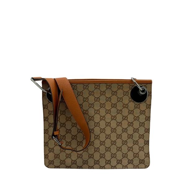 Gucci Monogram Flat Eclipse Messenger Bag*Excellent Condition*Entrupy COA - Picture 10 of 16